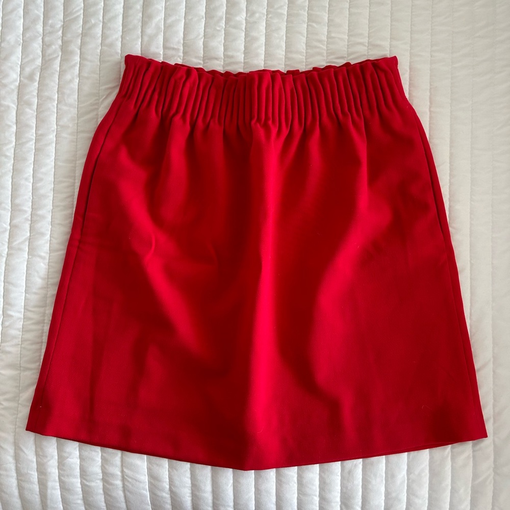 J Crew Red Skirt